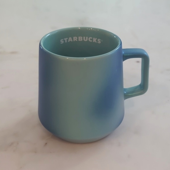 Starbucks Summer 2021 Blue Green Aqua Ocean Shimmer Pearl Iridescent Mug NEW Tag - Picture 1 of 9